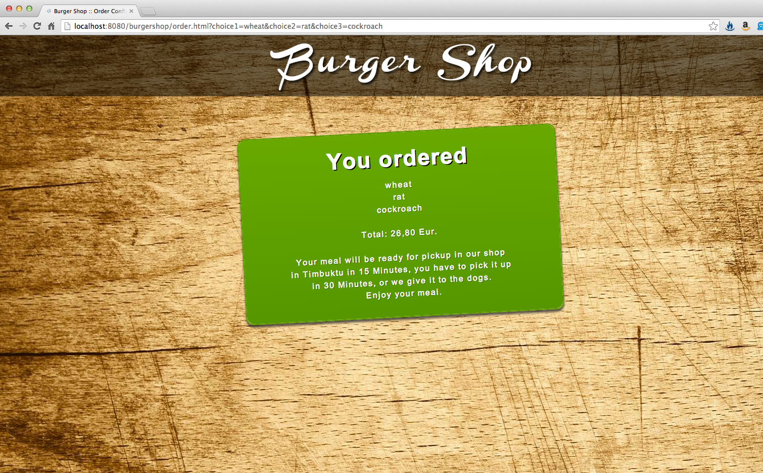 Order confirmation