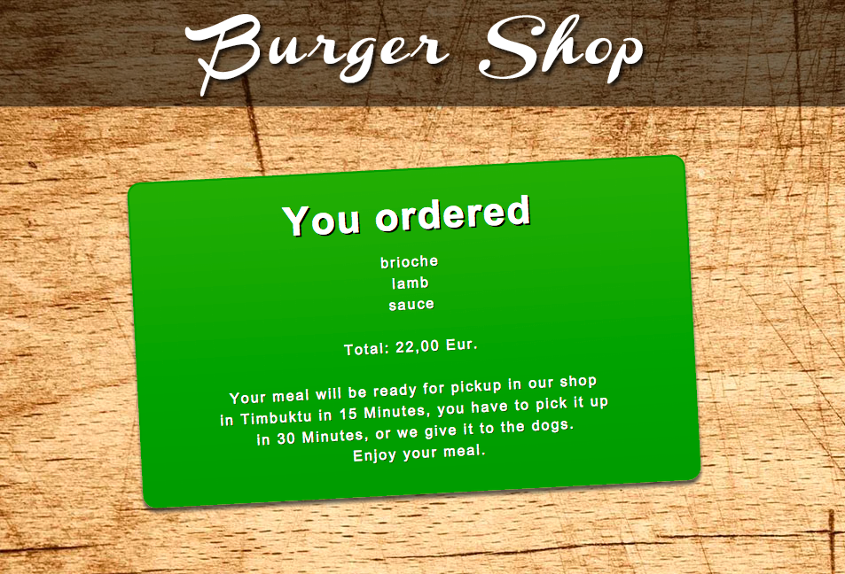 Buy a burger